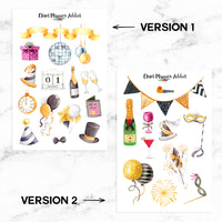 Happy New Year Planner Stickers by Closet Planner Addict (MGB-DEC21)