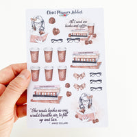 Book and Coffee Lovers Planner Stickers (MGB-FEB17)