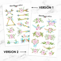 Watercolour Florals Planner Stickers Versions (MGB-FEB21)