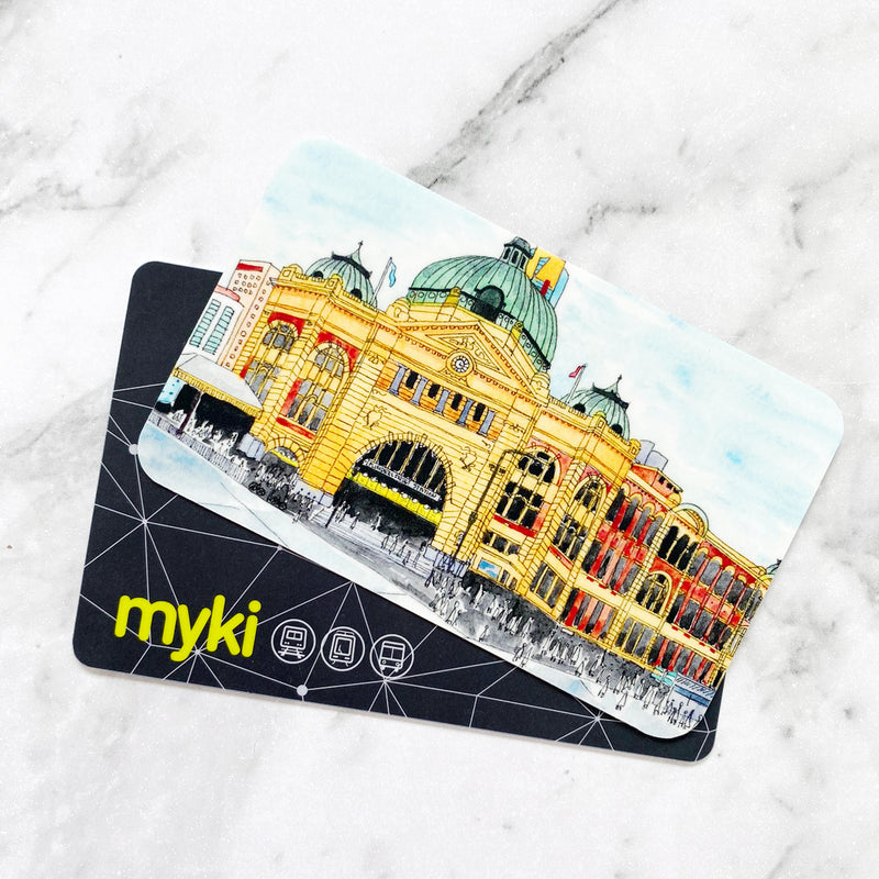 Travel Card Vinyl Stickers Flinders Street Station Vinyl Stickers (TC-001)