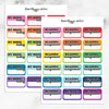 Colourful Planner Labels and Half Box Stickers (FP-007)