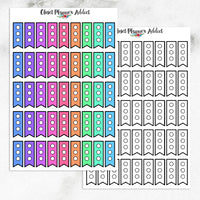Mini Checklist and Page Flags Planner Stickers (FP-009)