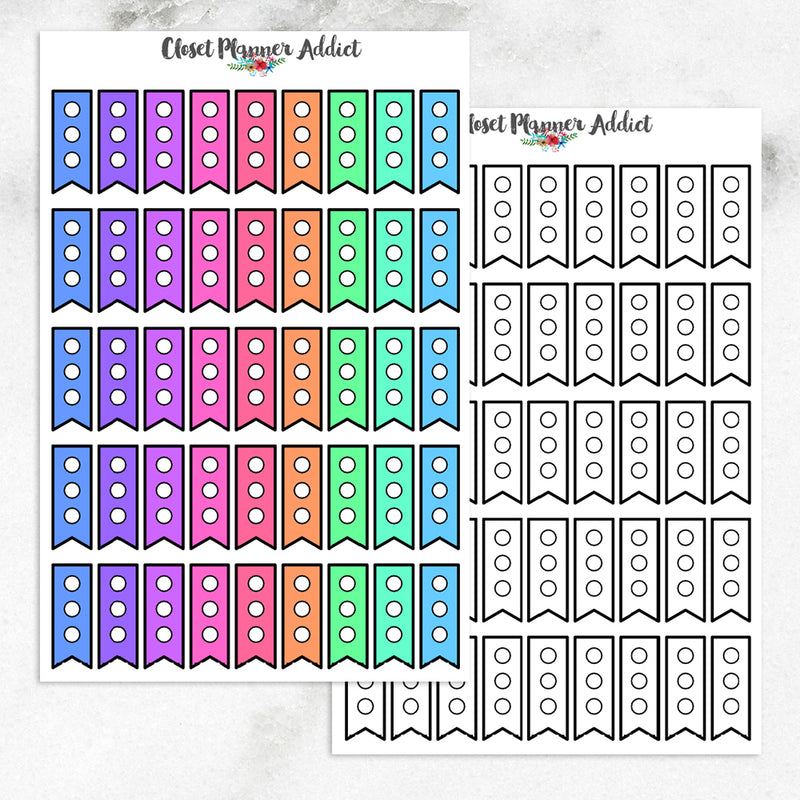 Mini Checklist and Page Flags Planner Stickers (FP-009)