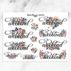 Watercolour Floral Weekend Planner Stickers (FP-014)