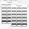 Monochromatic Planner Labels and Half Box Stickers (FP-017)