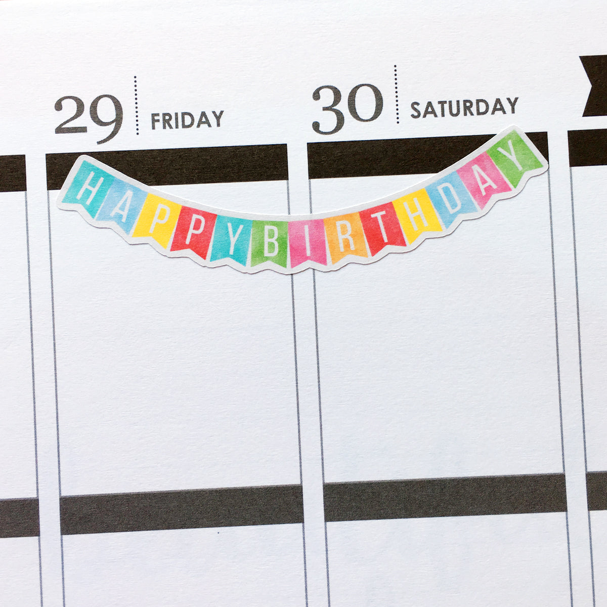 Happy Birthday Buntings Planner Stickers (FP-019)