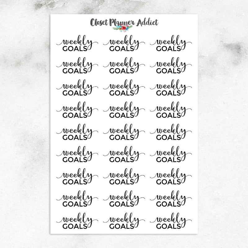 Weekly Goals Planner Stickers (FP-026)