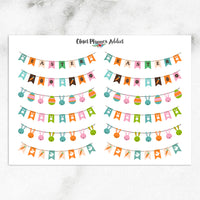 Easter Flags and Buntings Planner Stickers (FP-032)