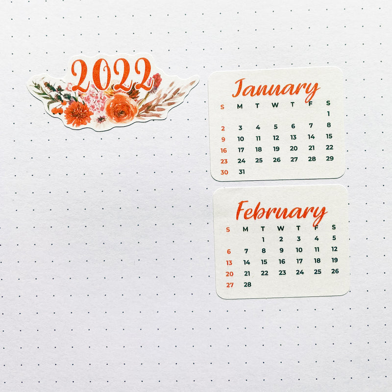 2022 Calendar Planner Stickers by Closet Planner Addict | Freesia (FP-034)