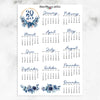 2023 Calendar Planner Stickers | Blue and Pink Roses (FP-039)