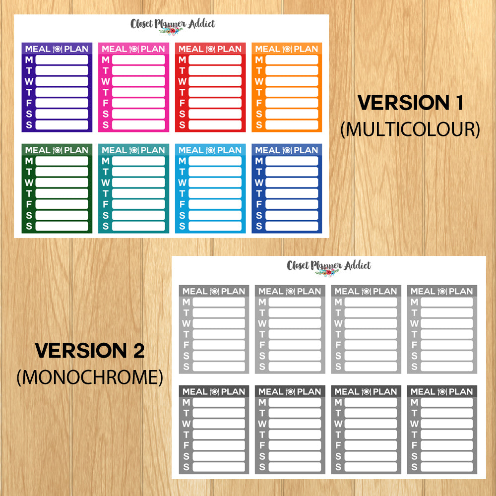 Meal Plan Planner Stickers (FP-027)