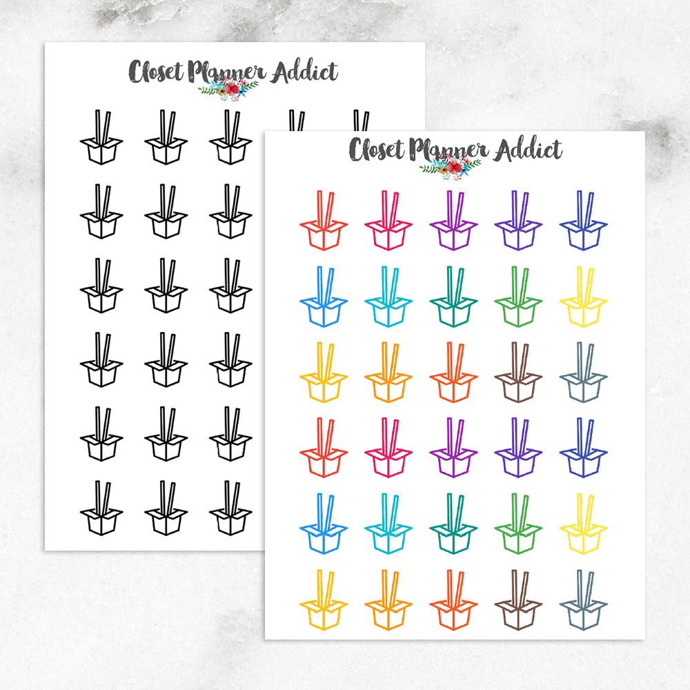 Chinese Takeaway Icons Planner Stickers (I-005)