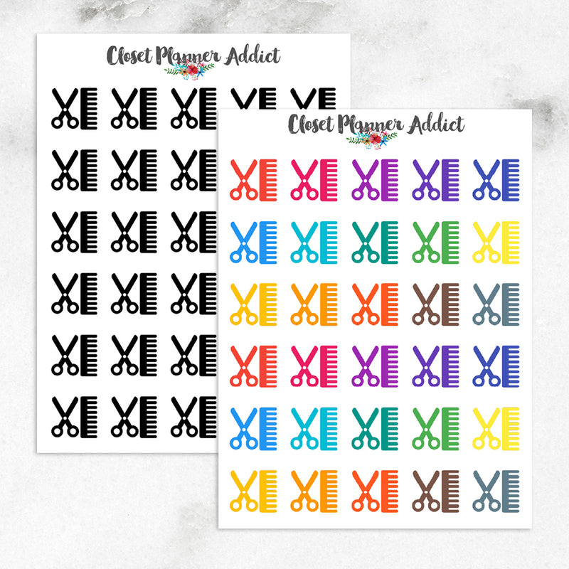Haircut Icons Planner Stickers (I-011)