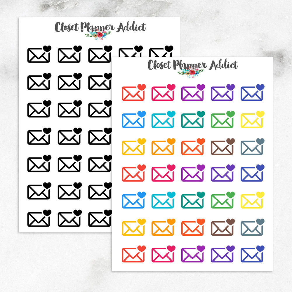 Happy Mail Icon Planner Stickers (I-012)