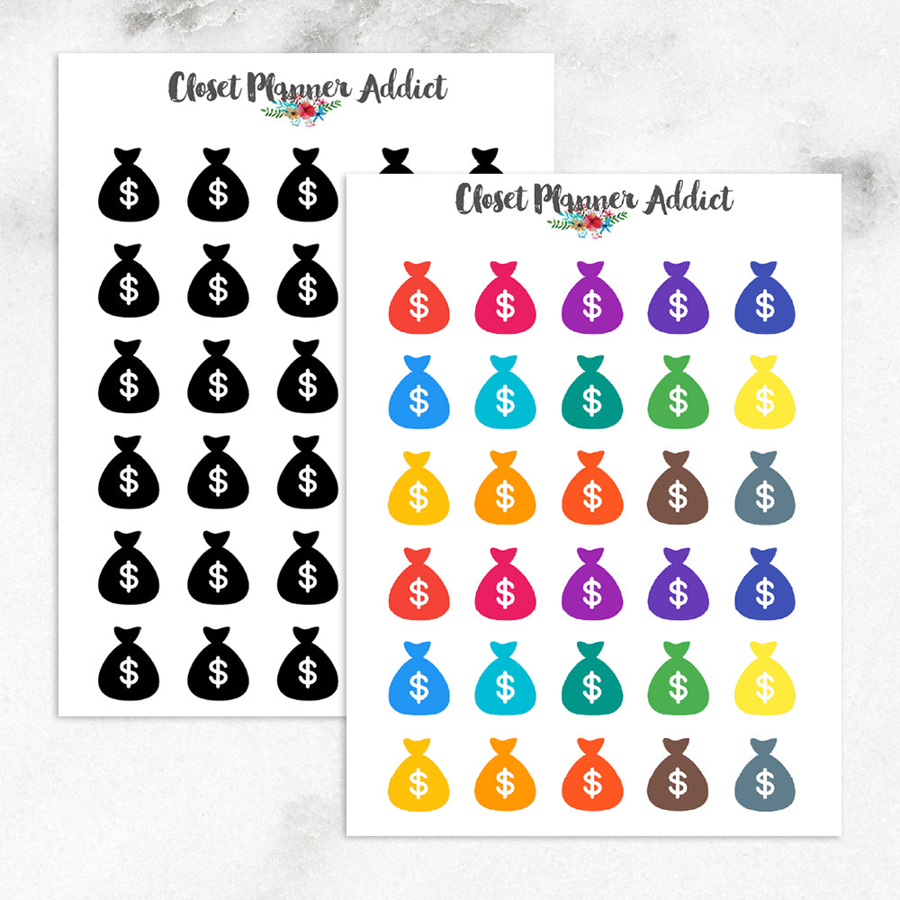 Pay Day Icon Planner Stickers (I-014)