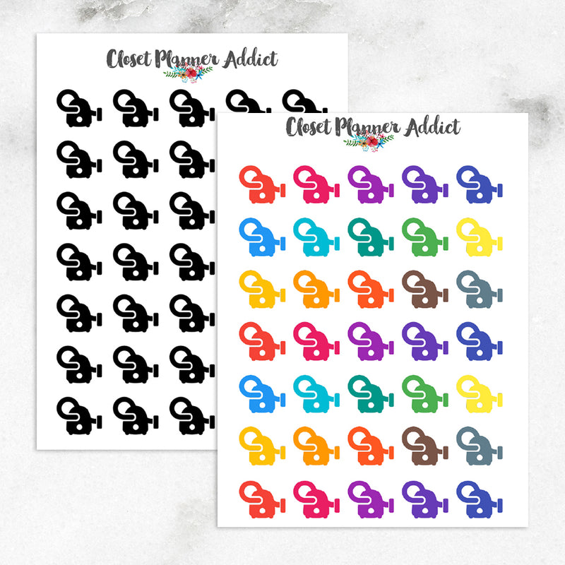 Vacuum Cleaner Icon Planner Stickers (I-025)
