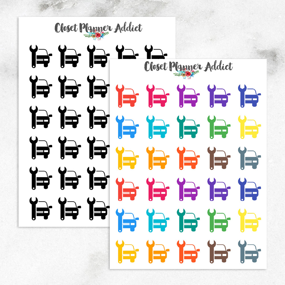 Car Service Repair Icons Planner Stickers (I-031)