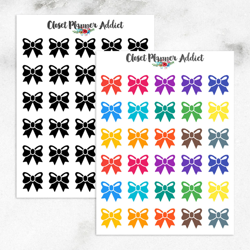 Ribbons Icons Planner Stickers (I-040)