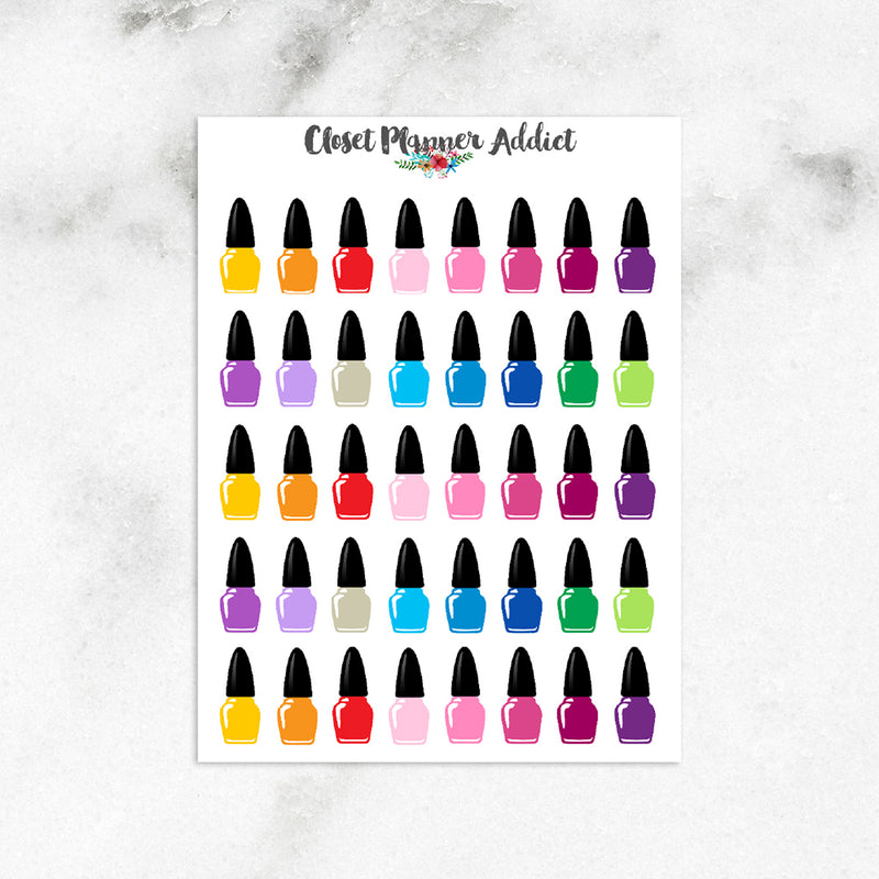 Nail Polish Icon Planner Stickers (I-046)