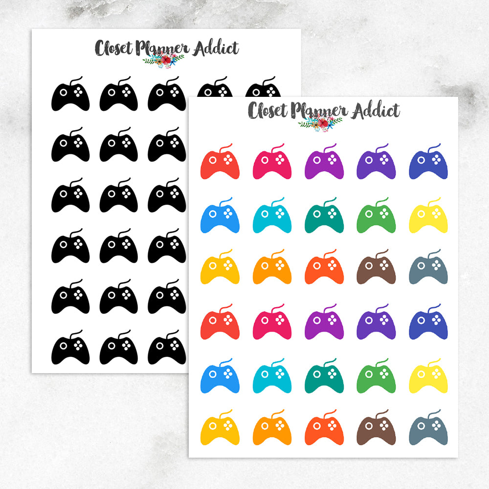 Gamepad Icons Planner Stickers (I-049)