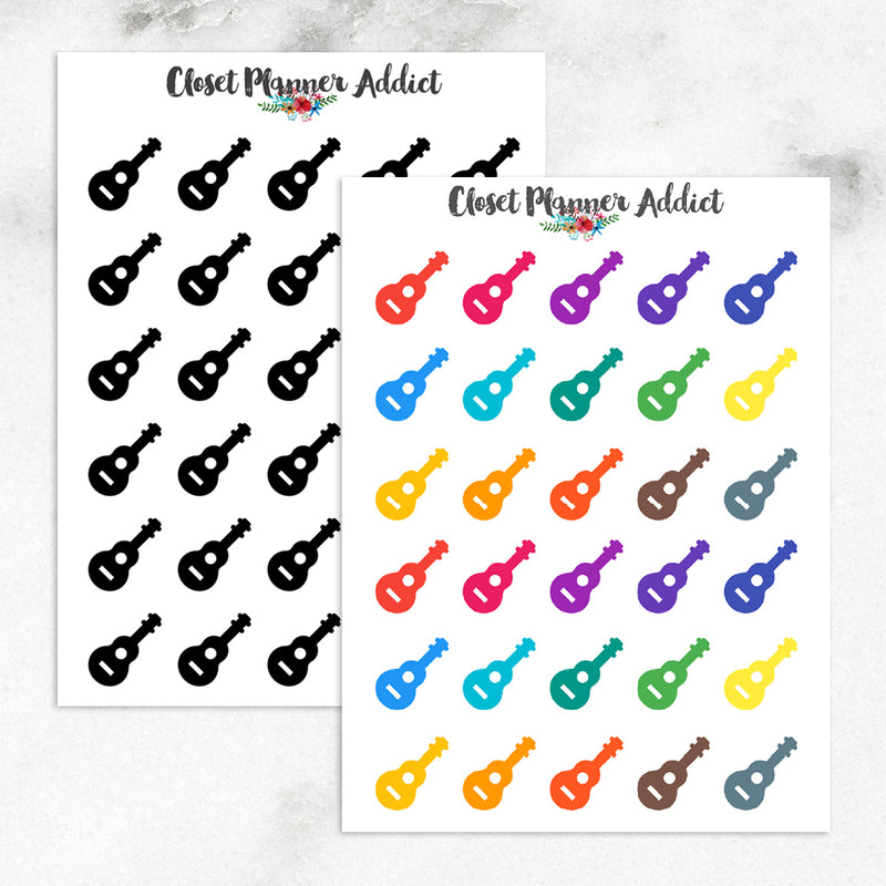 Guitar Icon Planner Stickers (I-052)
