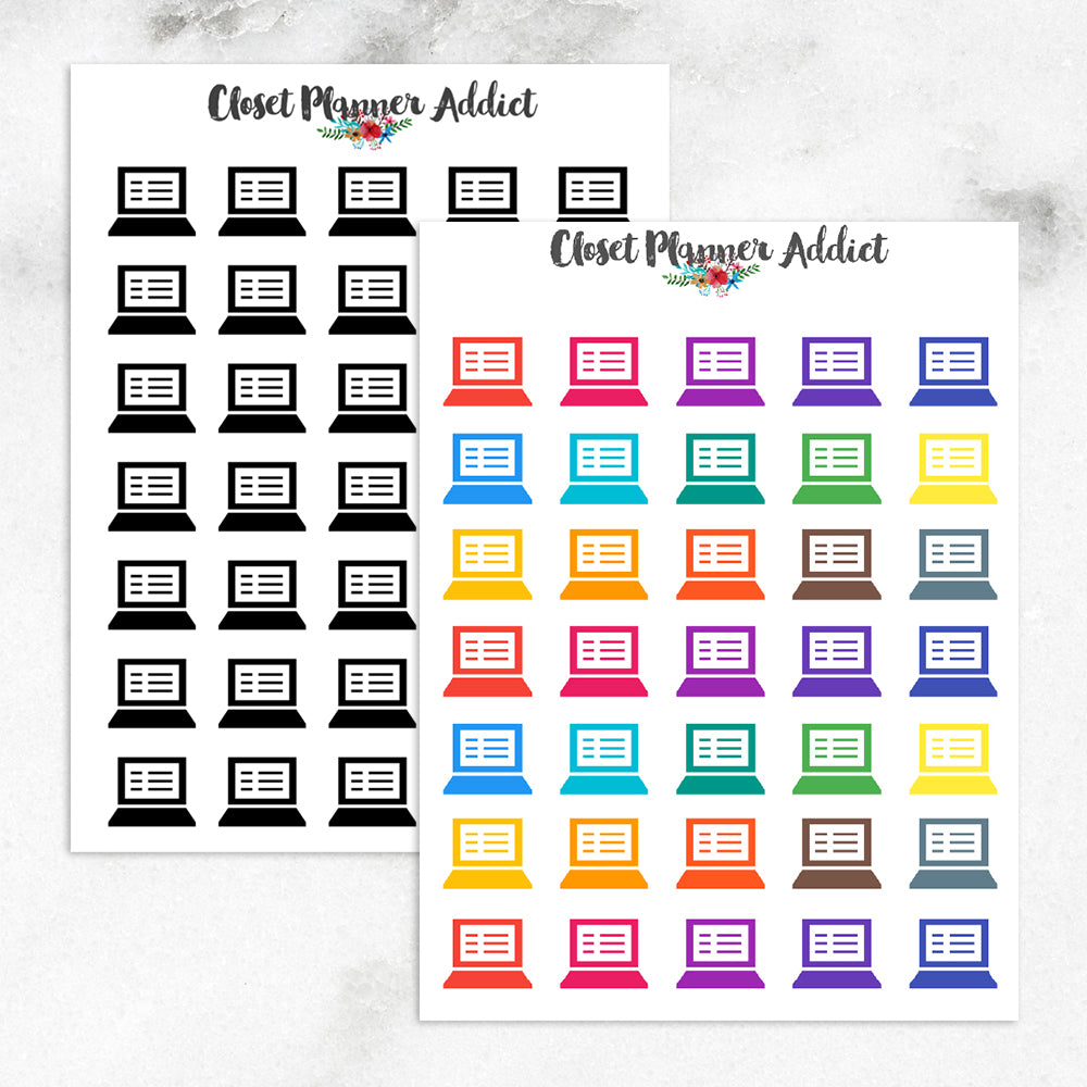 Laptop Planner Stickers (I-054)