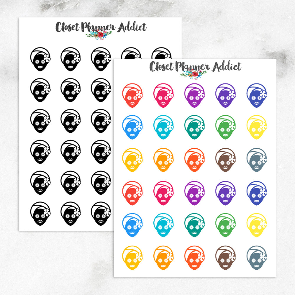 Beauty Facial Icons Planner Stickers (I-055)
