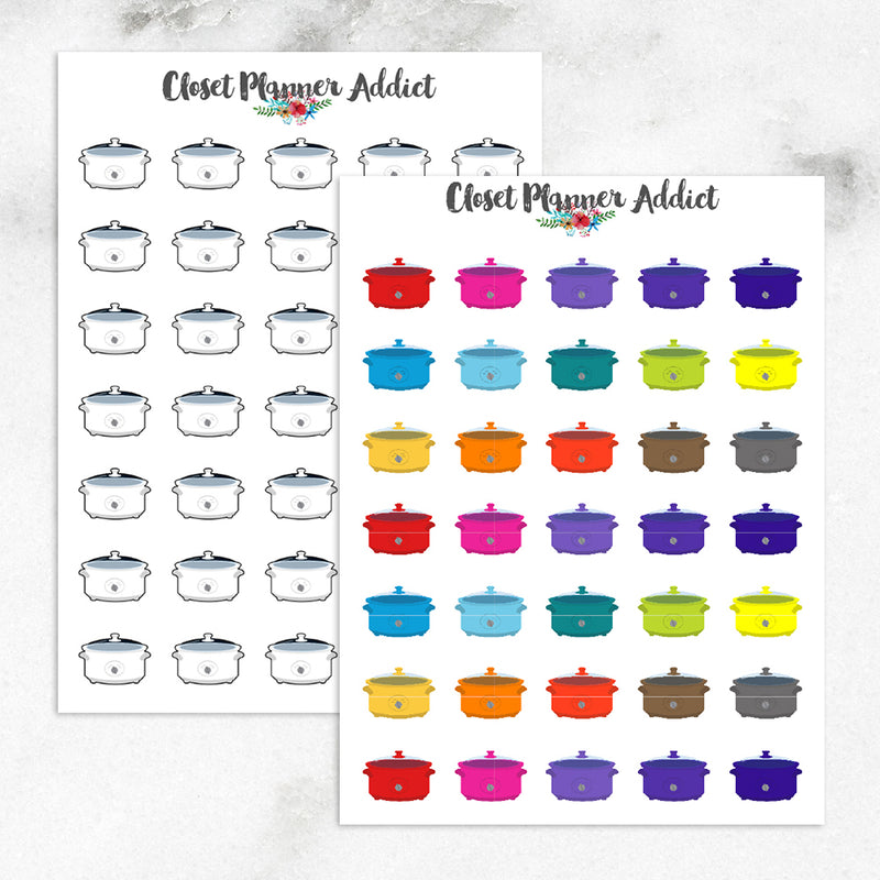 Slow Cooker Planner Stickers (I-058)
