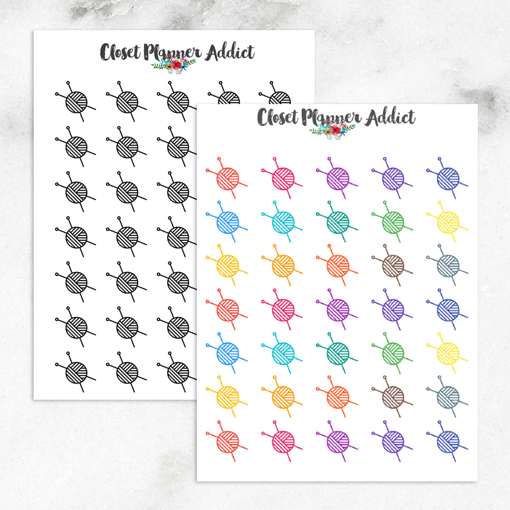 Knitting Planner Stickers (I-070)