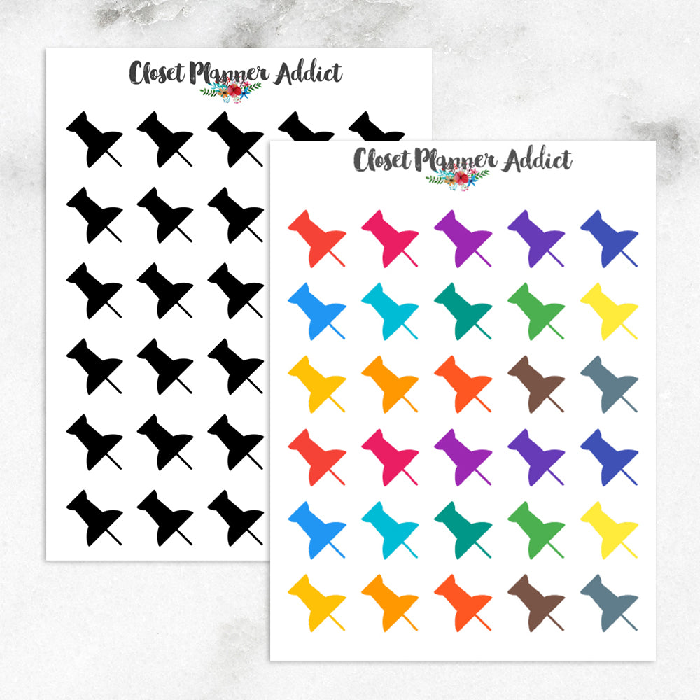 Push Pins Planner Stickers (I-073)