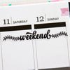 Monochromatic Weekend Planner Stickers (FP-011)