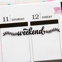 Monochromatic Weekend Planner Stickers (FP-011)