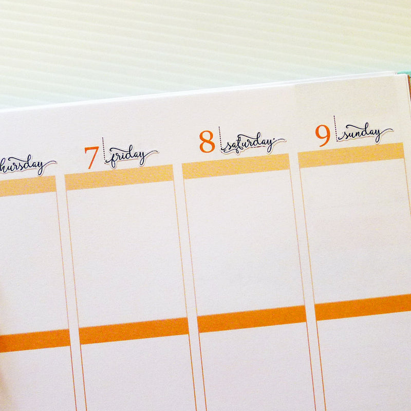 Days of the Week Planner Stickers (DATE-003)