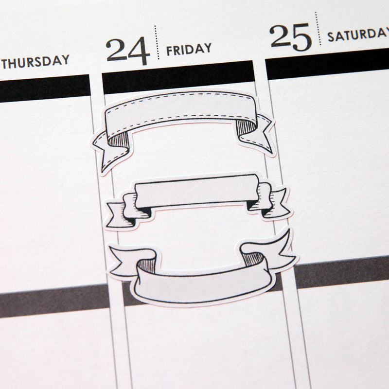 Bullet Journal Headers and Banners Planner Stickers