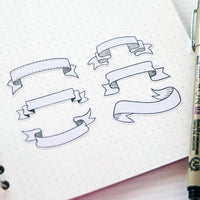 Bullet Journal Headers and Banners Planner Stickers