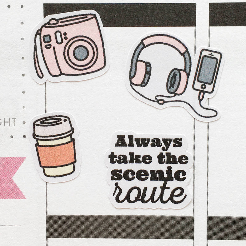 Wanderlust Travel Planner Stickers (MGB-DEC16)