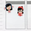 Girls In Red Beret Emoji Planner Stickers