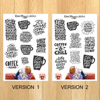 Coffee Quotes Planner Stickers (MGB-JAN18)