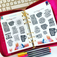 Coffee Quotes Planner Stickers (MGB-JAN18)