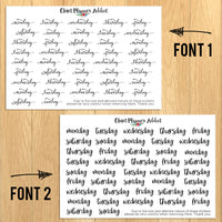 Days of the Week Planner Stickers (DATE-003)
