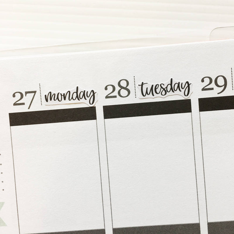 Days of the Week Planner Stickers (DATE-003)