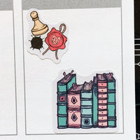 Vintage Books Planner Stickers (S-316)