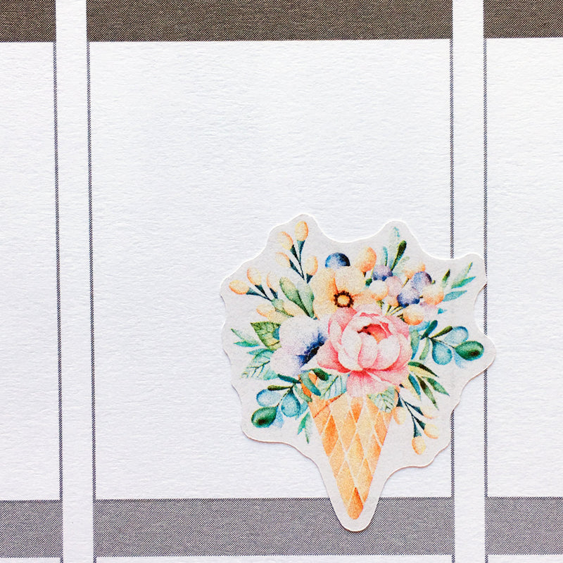 Watercolour Floral Bouquets Planner Stickers (S-328)