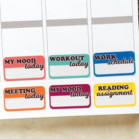 Colourful Planner Labels and Half Box Stickers (FP-007)