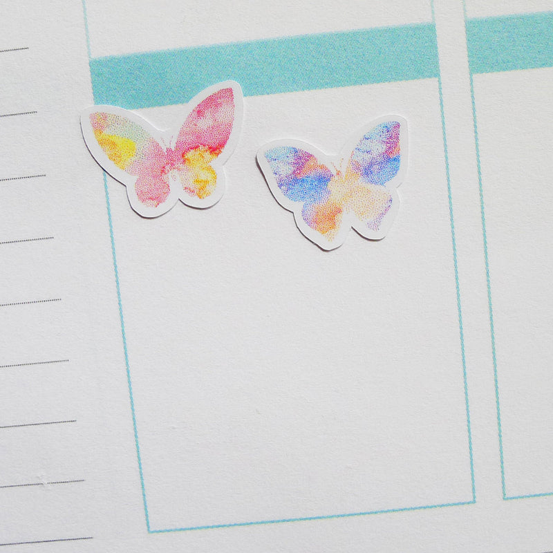 Watercolour Butterflies Planner Stickers (S-057)