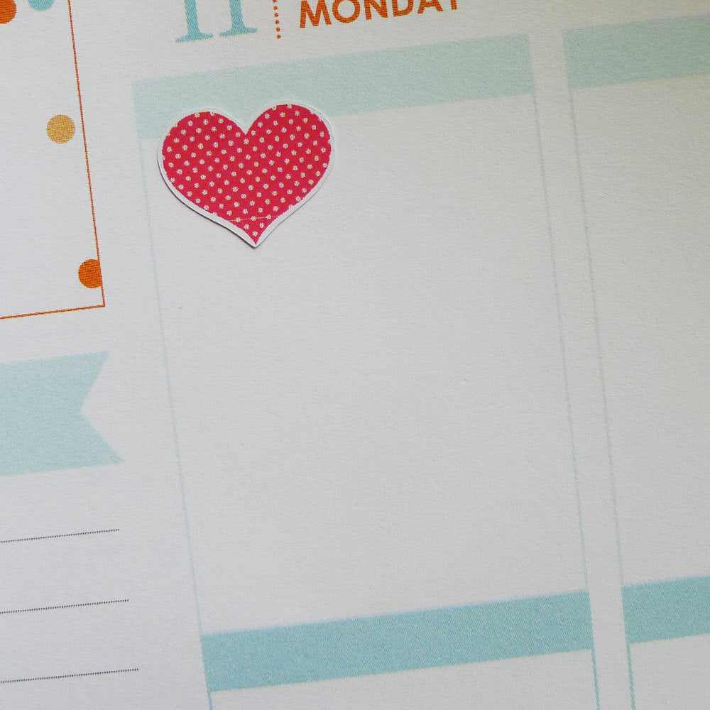 Cute Hearts Planner Stickers (S-053)