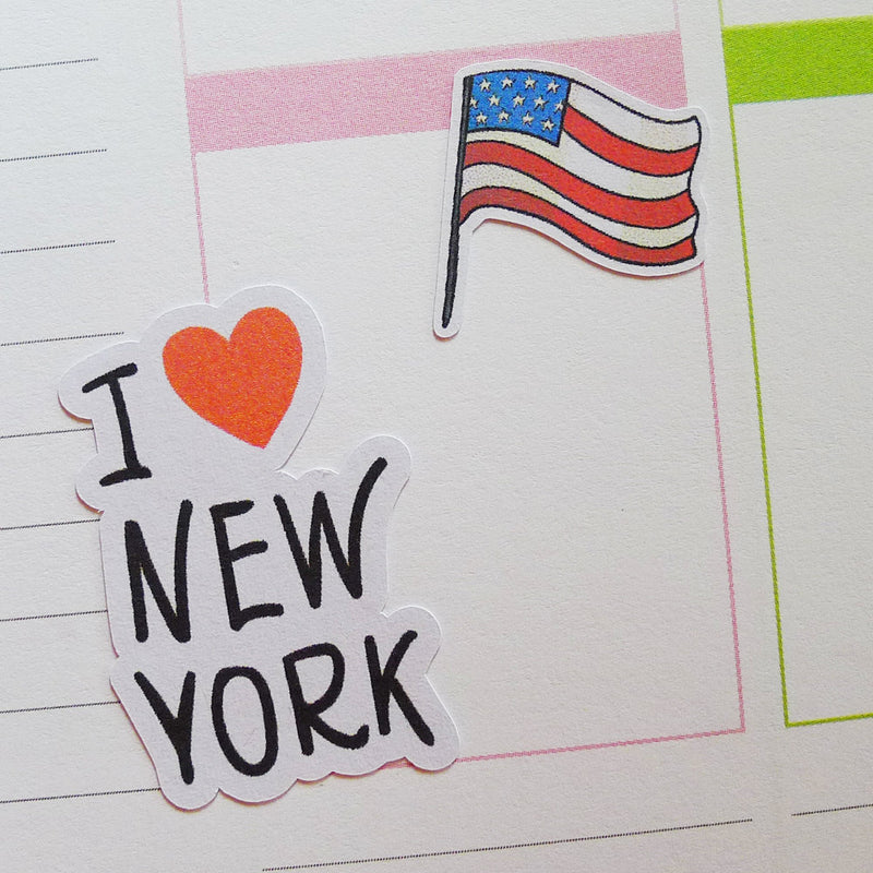 I Love New York Planner Stickers