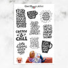 Coffee Quotes Planner Stickers (MGB-JAN18)