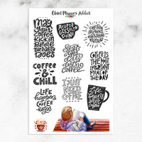 Coffee Quotes Planner Stickers (MGB-JAN18)