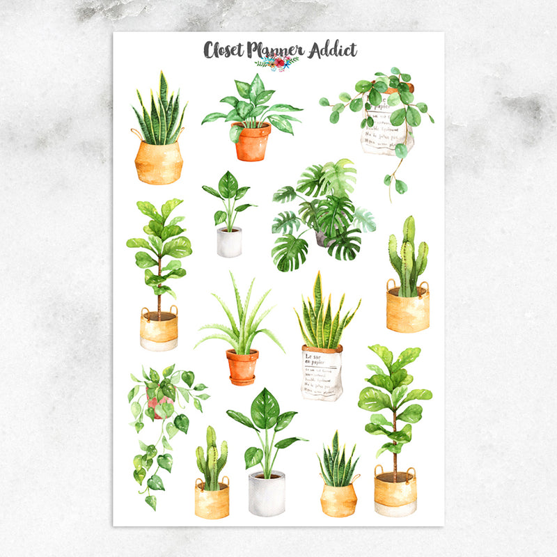 Watercolour Plants Planner Stickers (MGB-JAN19)